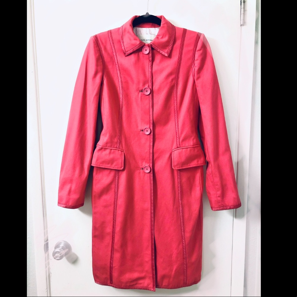 Banana republic pink trench coat
